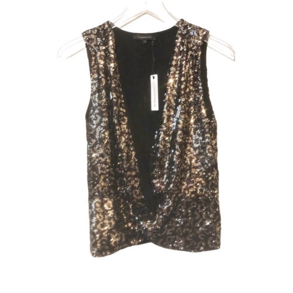 NWT VICI sequin twist front sleeveless top… - Picture 2 of 5